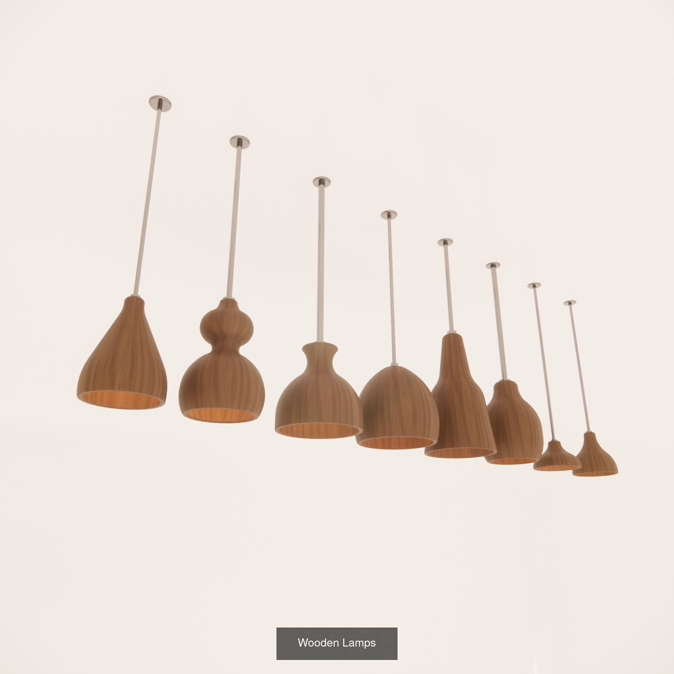 Modern Pendant Ceiling Lamps 3D Model Collection_1