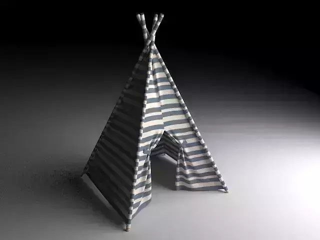 plant teepee with stripes