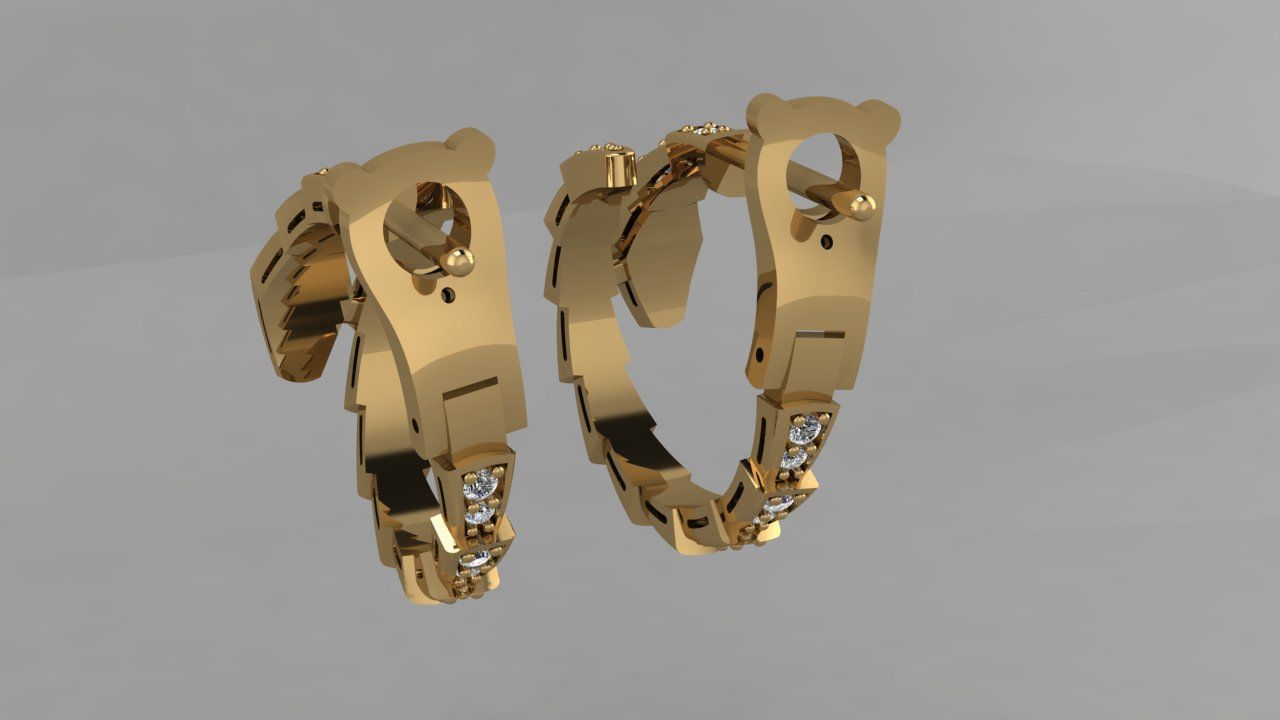 Earrings Bvlgari 3D print model_6