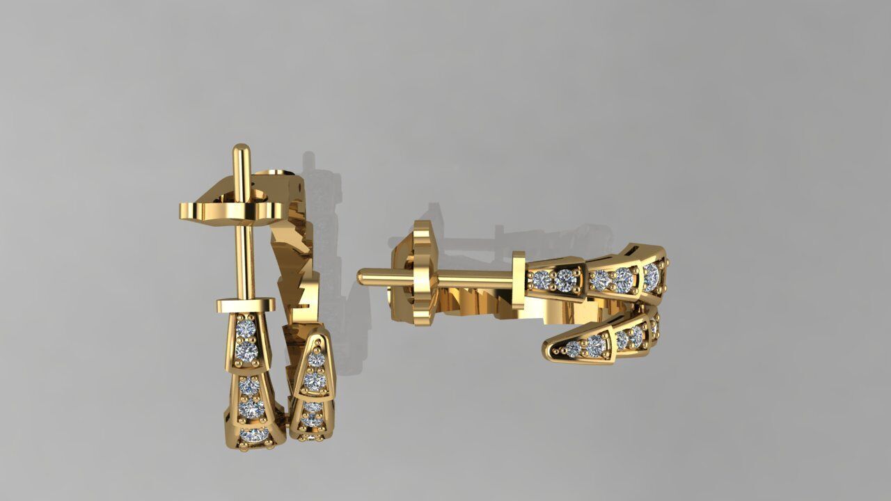 Earrings Bvlgari 3D print model_5