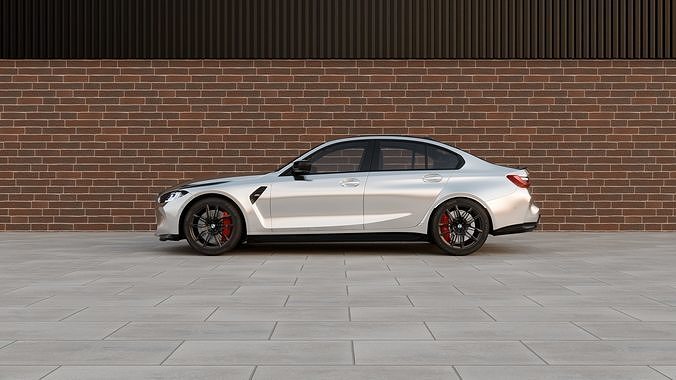 Automotive Industrial Brick 3D Scene - Render Backdrop 3D model
