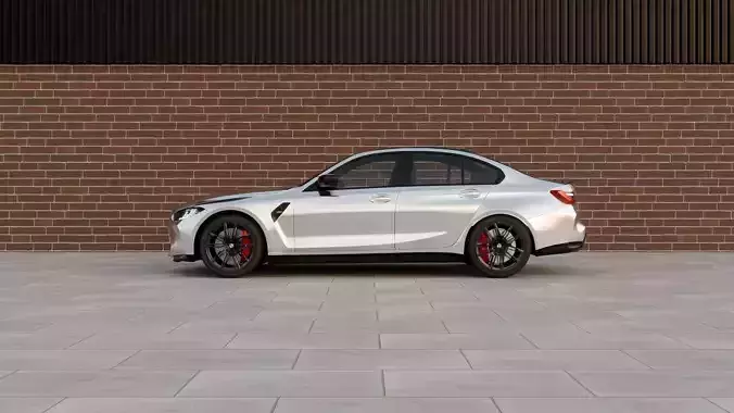 Automotive Industrial Brick 3D Scene - Render Backdrop