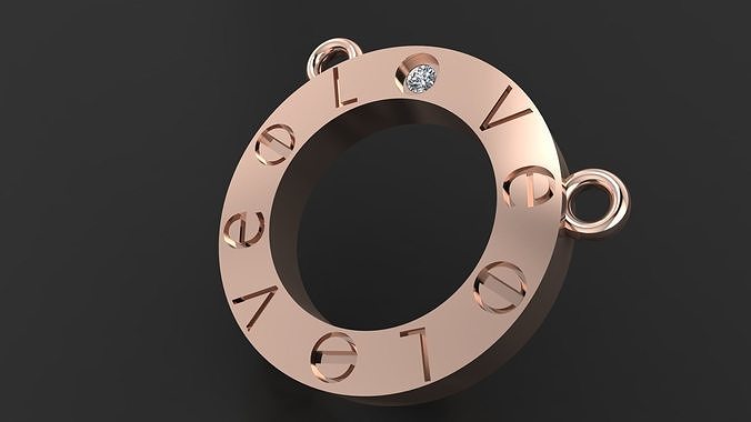 Cartier LOVE Necklas 3d printing model Free 3D print model