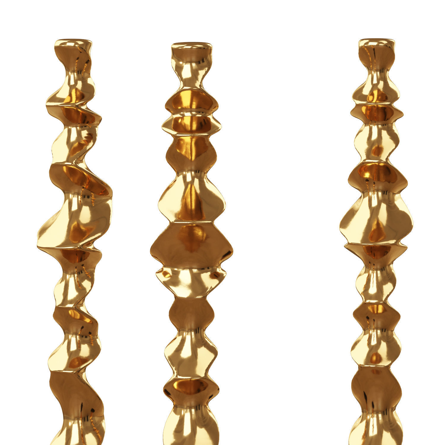 Abstract metal sculpture 3D model_2