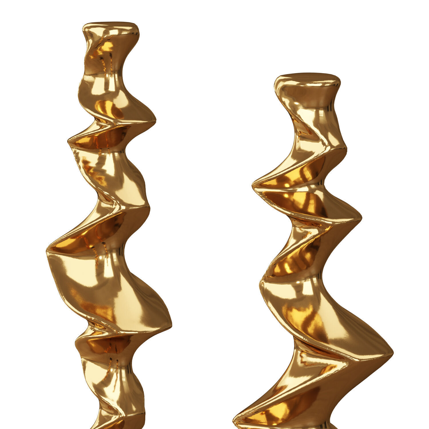 Abstract metal sculpture 3D model_3
