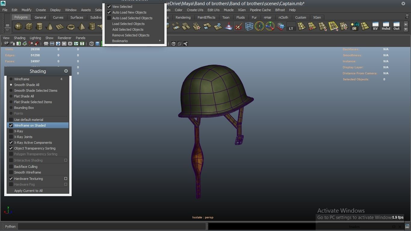 cartoon WW2 Character - Captain 3D model_36