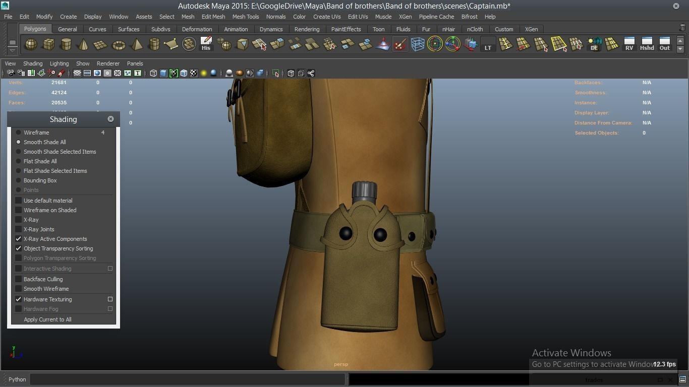 cartoon WW2 Character - Captain 3D model_31