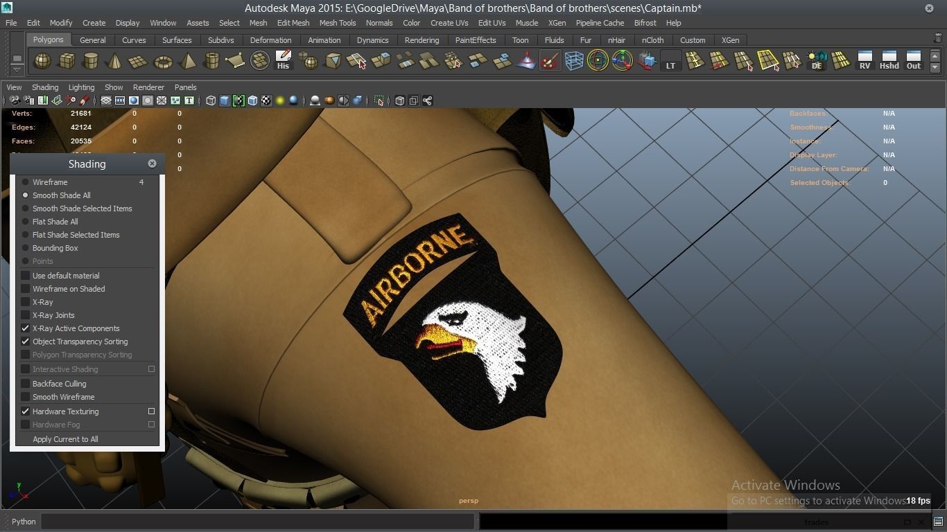 cartoon WW2 Character - Captain 3D model_40