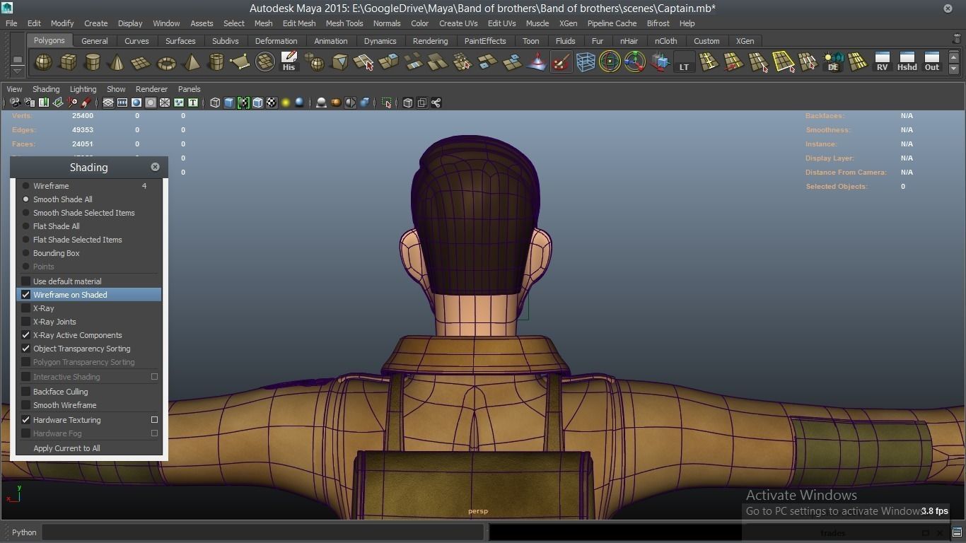cartoon WW2 Character - Captain 3D model_20