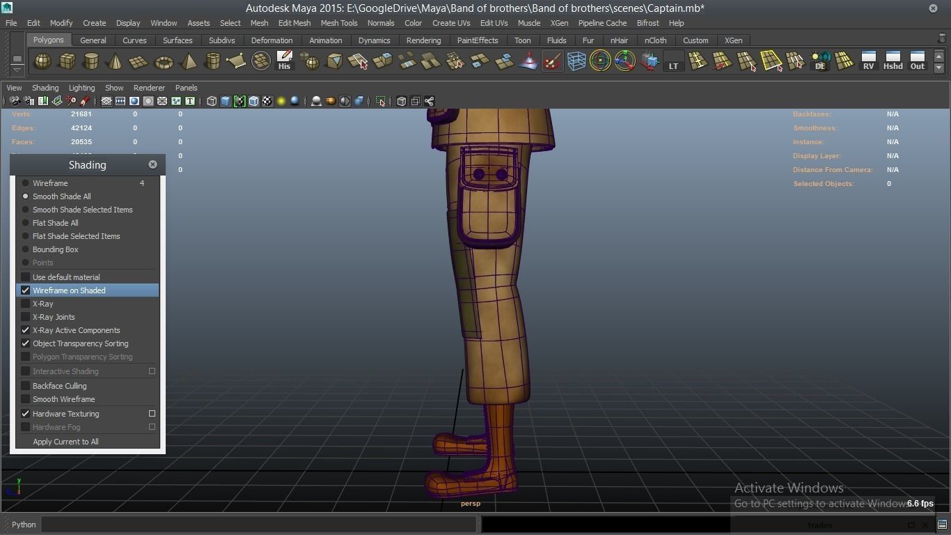 cartoon WW2 Character - Captain 3D model_28