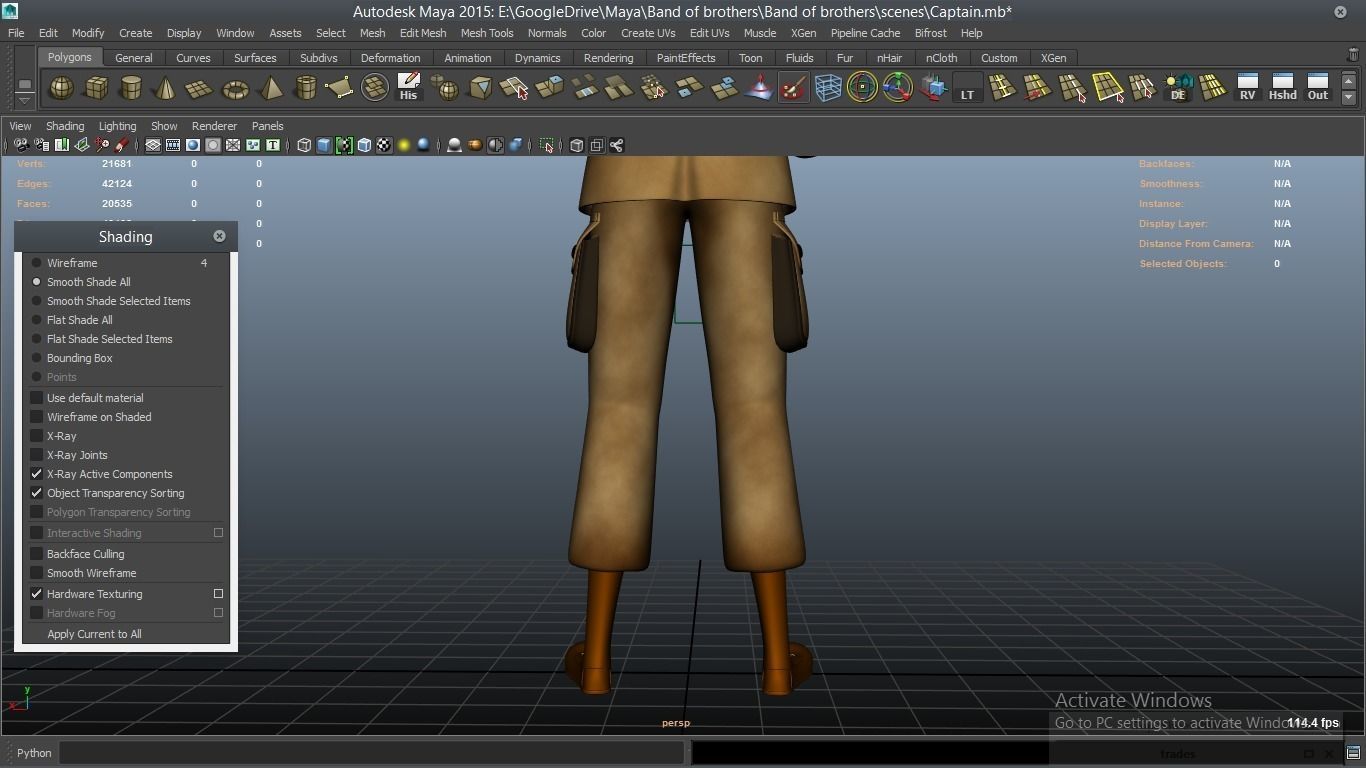 cartoon WW2 Character - Captain 3D model_29