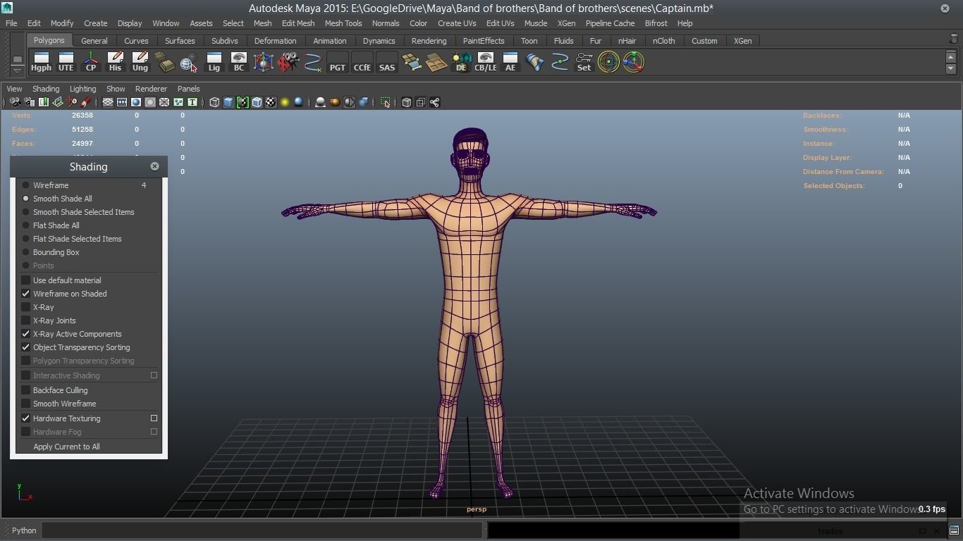 cartoon WW2 Character - Captain 3D model_10