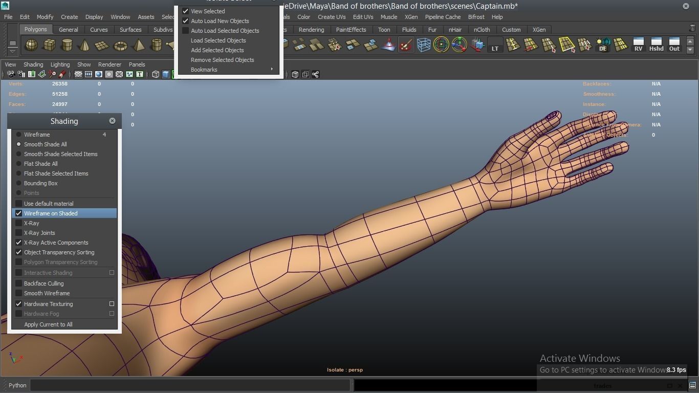 cartoon WW2 Character - Captain 3D model_45
