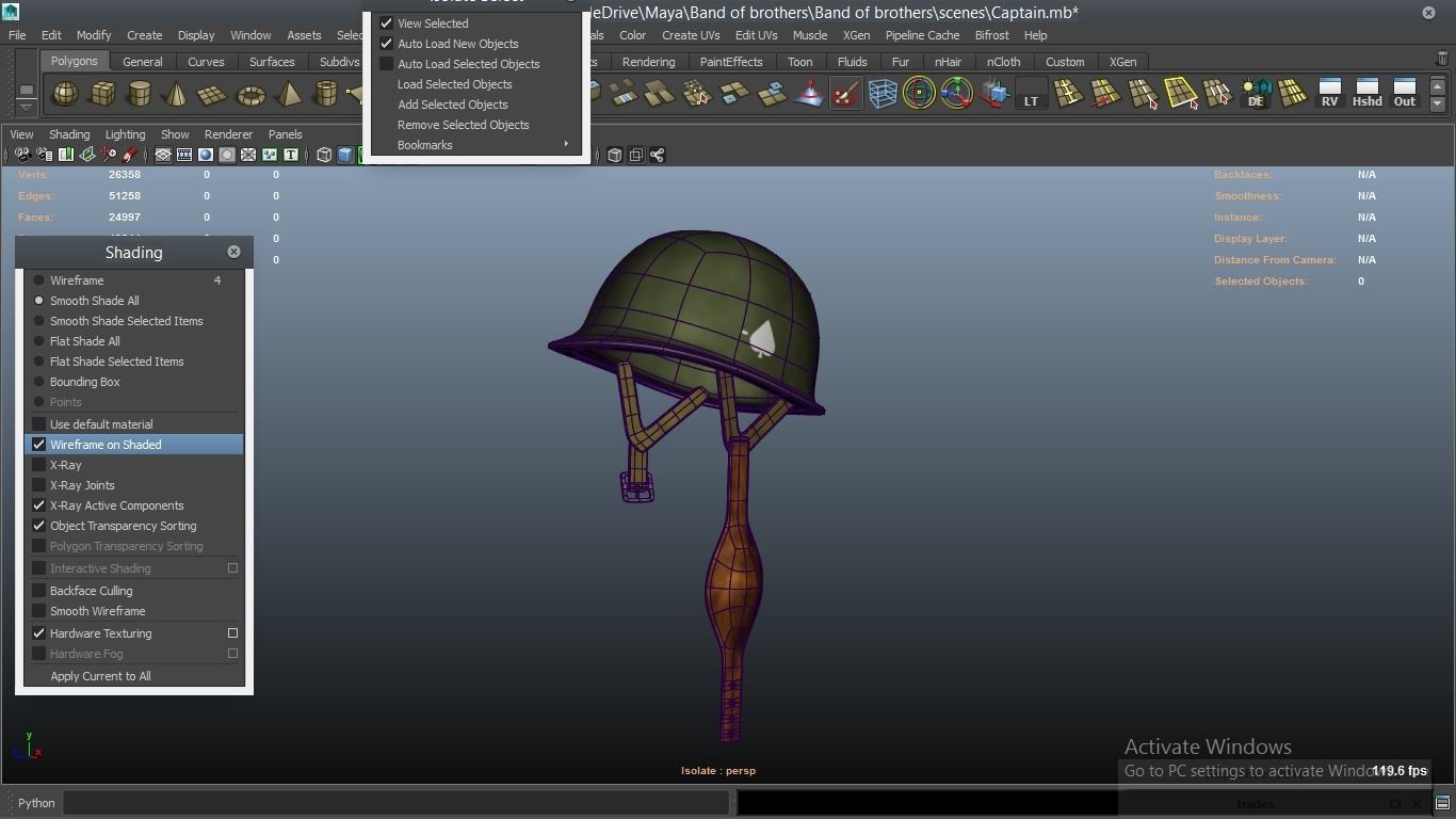 cartoon WW2 Character - Captain 3D model_33