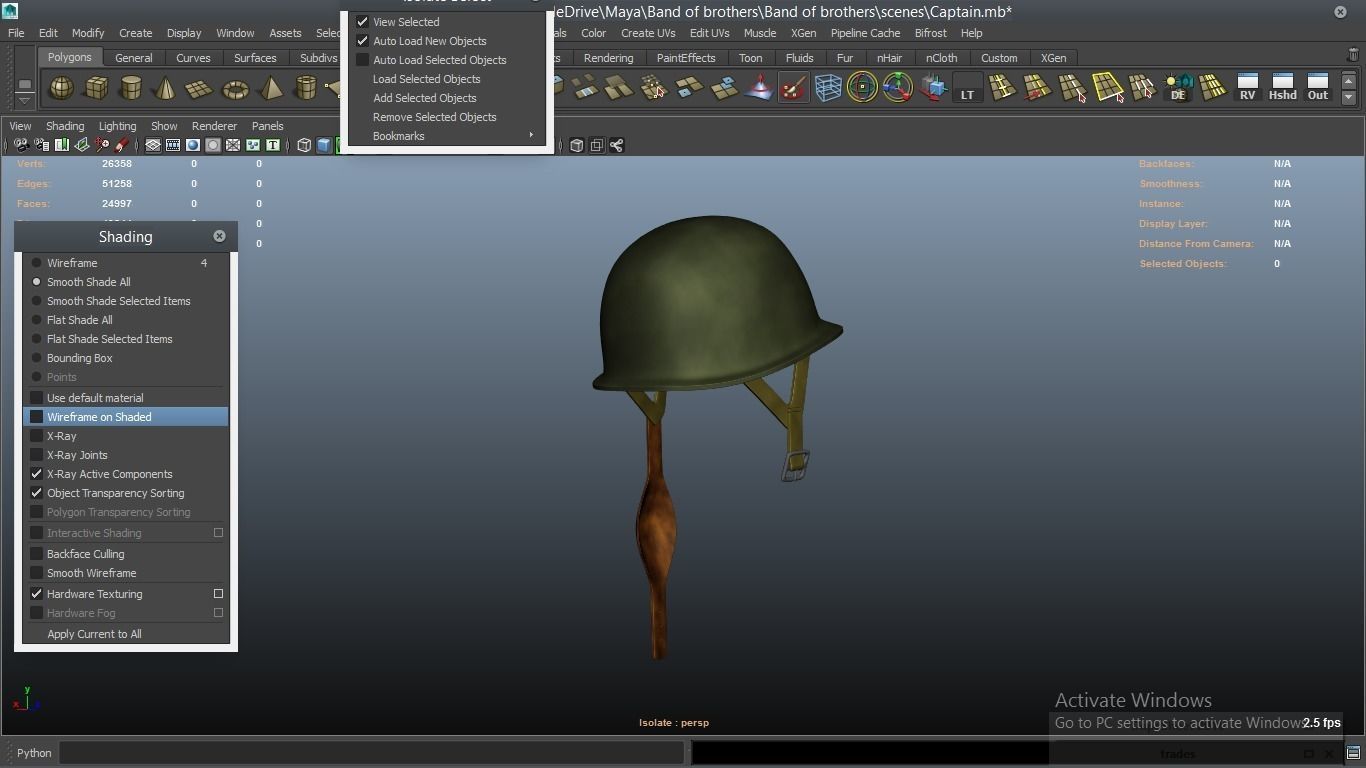 cartoon WW2 Character - Captain 3D model_35