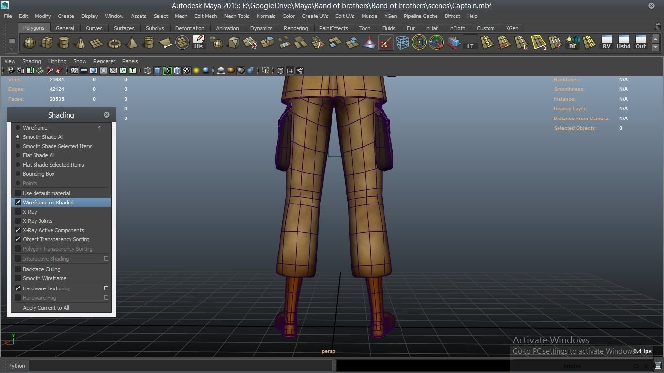 cartoon WW2 Character - Captain 3D model_30