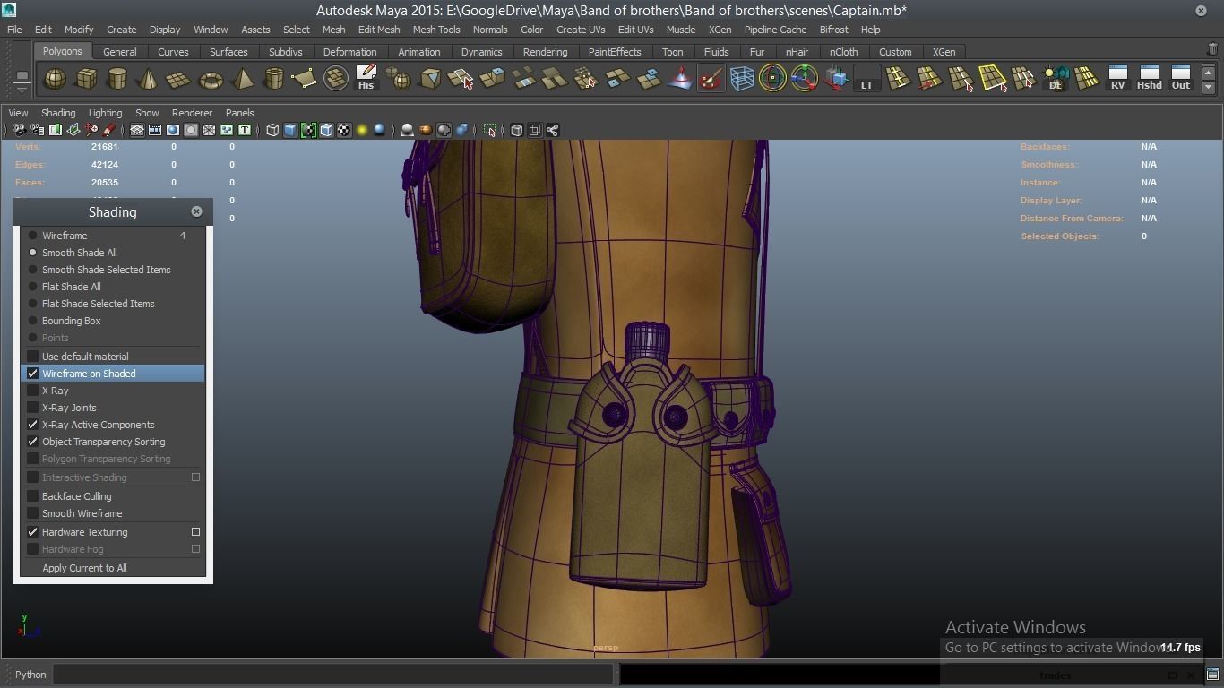 cartoon WW2 Character - Captain 3D model_32