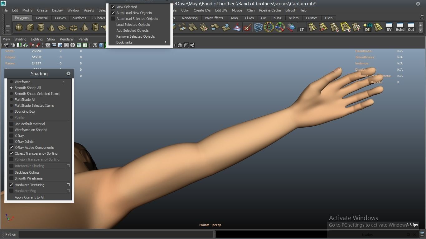 cartoon WW2 Character - Captain 3D model_44
