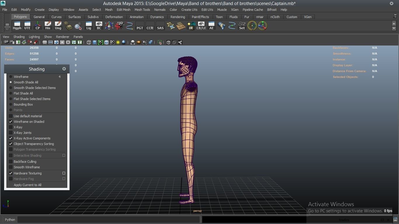 cartoon WW2 Character - Captain 3D model_12
