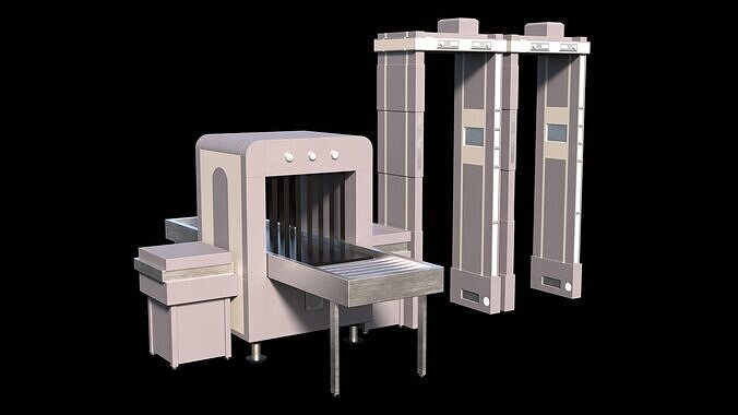 Security Checkpoint 3D Model Low-poly 3D model