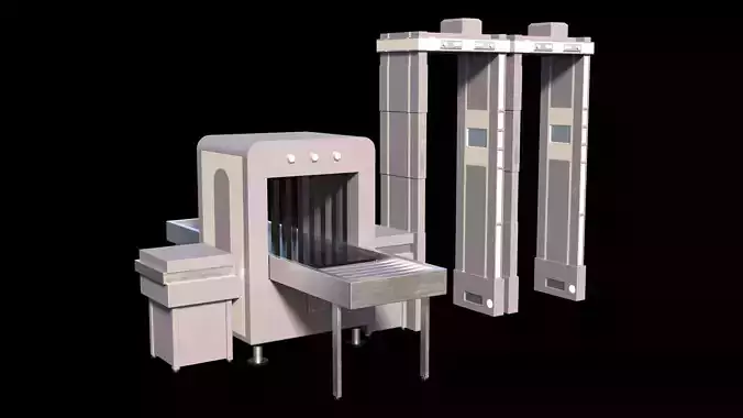 Security Checkpoint 3D Model