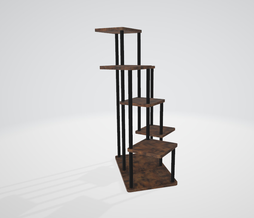 Outsunny 7 Tier Plant Stand Low-poly 3D model_1