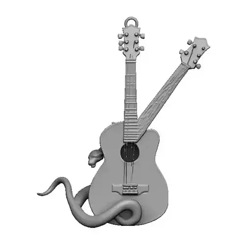 guitar snake pendant