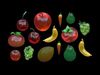 Gummy Fruit and Veg Pack - 8 Glass Translucent Low-Poly Models Low-poly 3D model_1