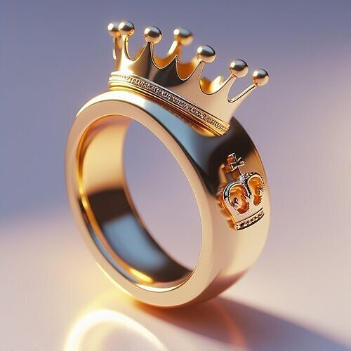 Kings Oath Regal Gold Ring 3D print model