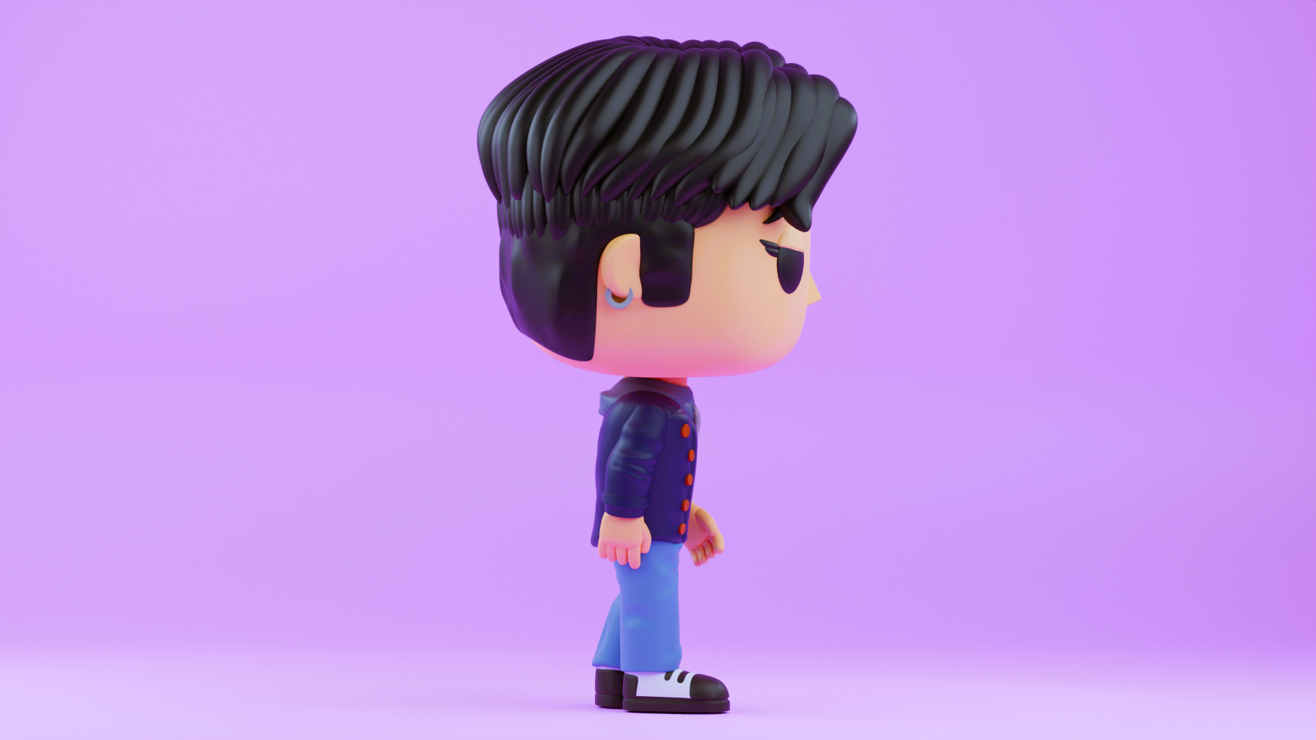 Jinu Funko pop from the movie K pop Demon Hunters 3D print model_5