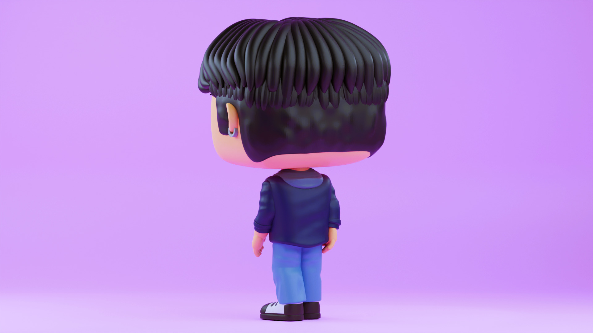 Jinu Funko pop from the movie K pop Demon Hunters 3D print model_9