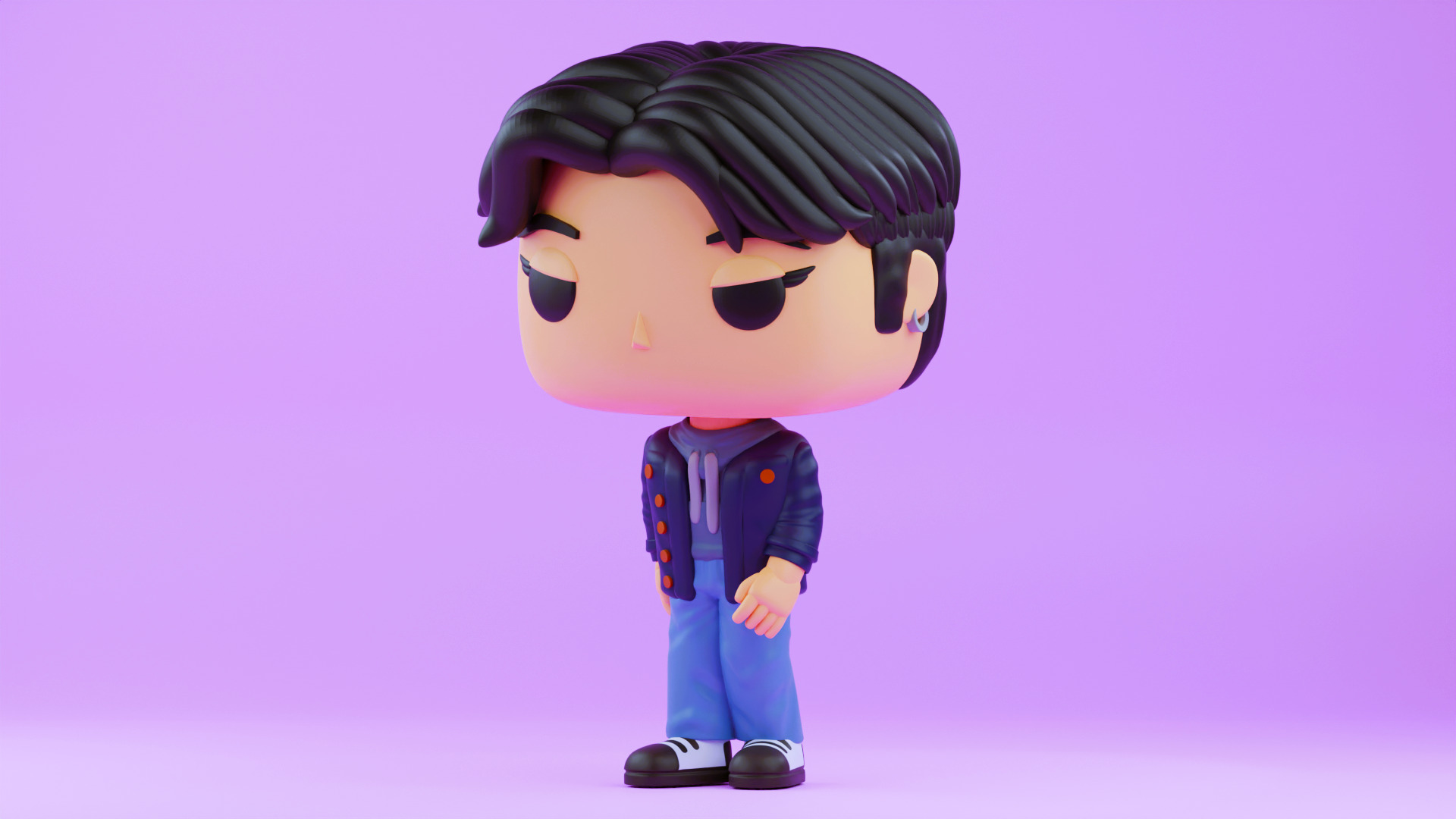 Jinu Funko pop from the movie K pop Demon Hunters 3D print model_13