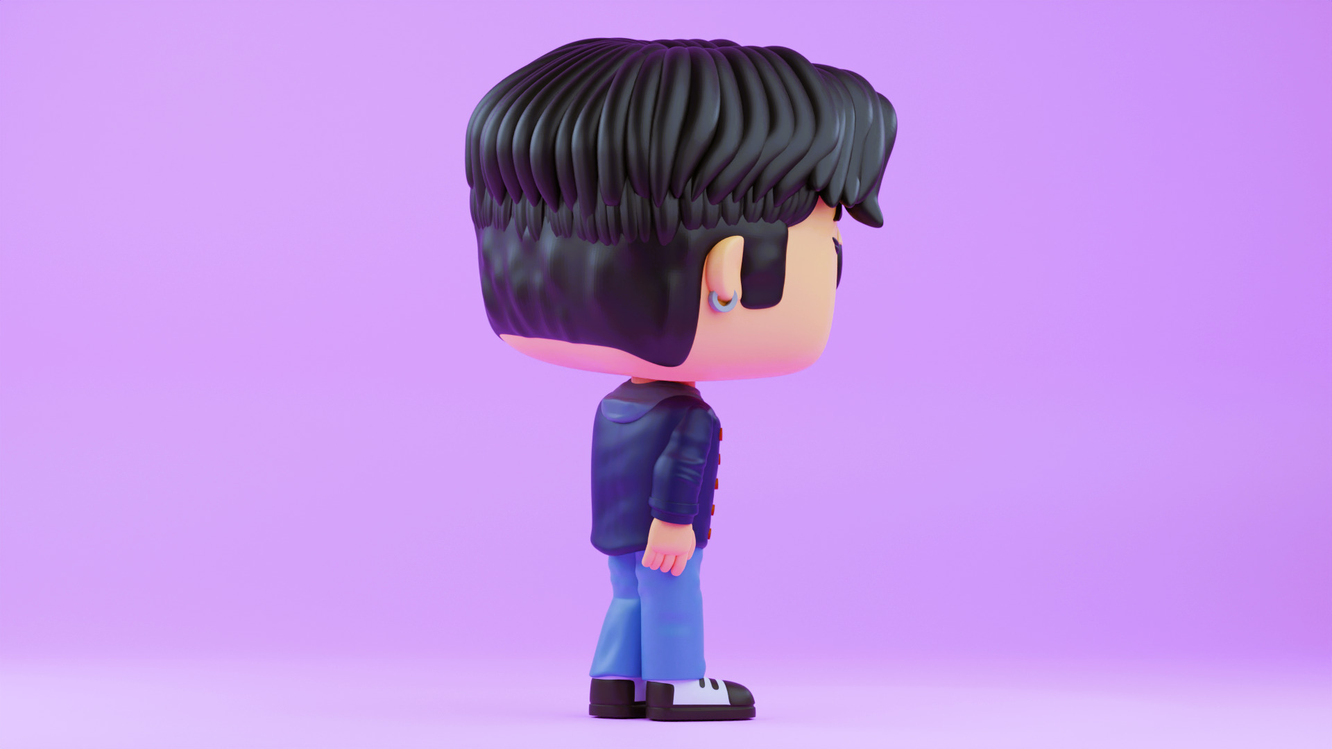 Jinu Funko pop from the movie K pop Demon Hunters 3D print model_6