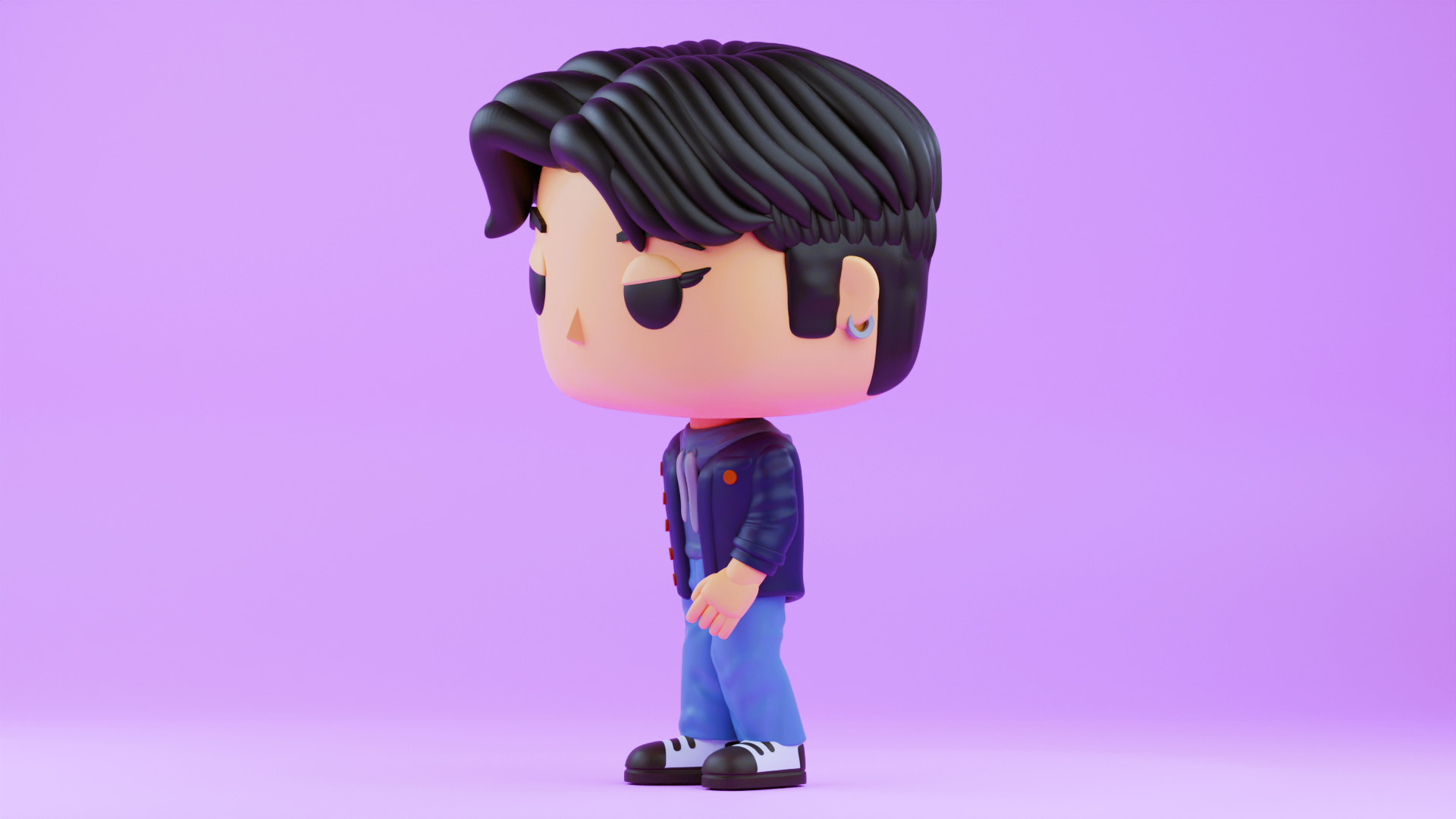 Jinu Funko pop from the movie K pop Demon Hunters 3D print model_12
