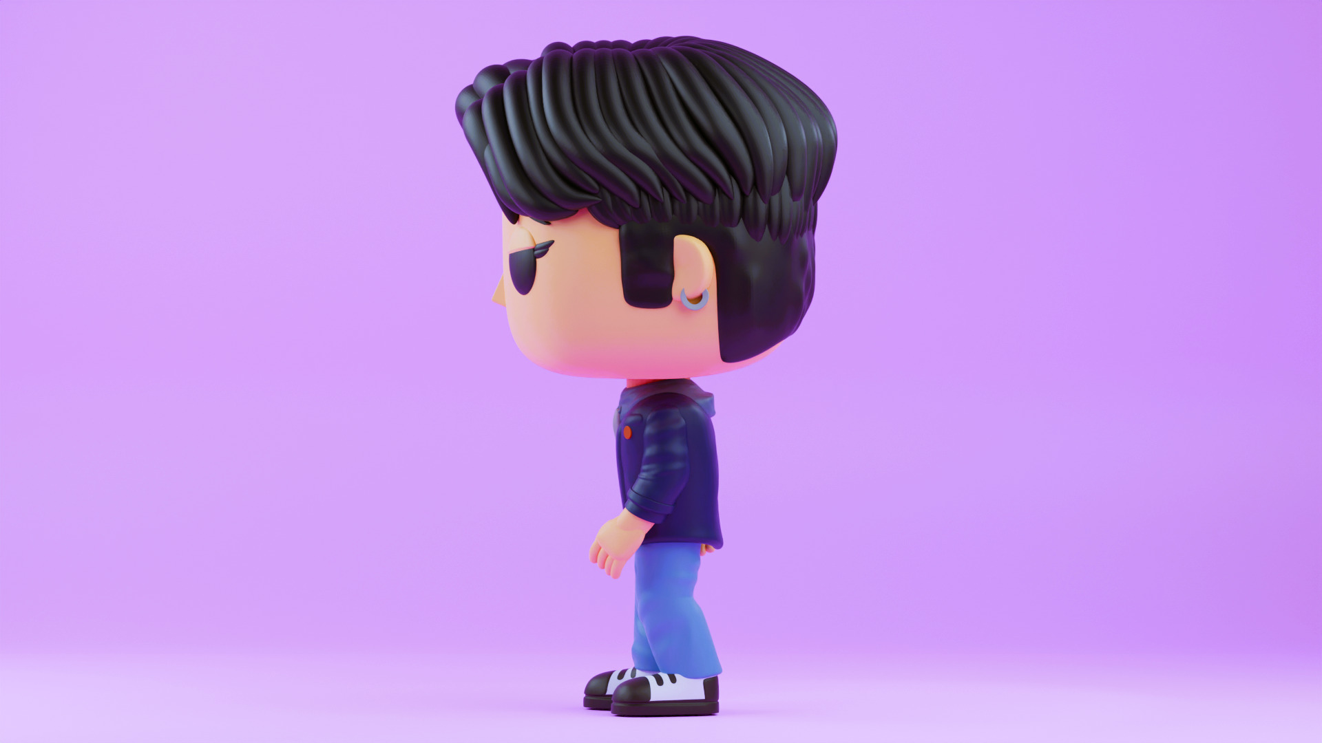 Jinu Funko pop from the movie K pop Demon Hunters 3D print model_11