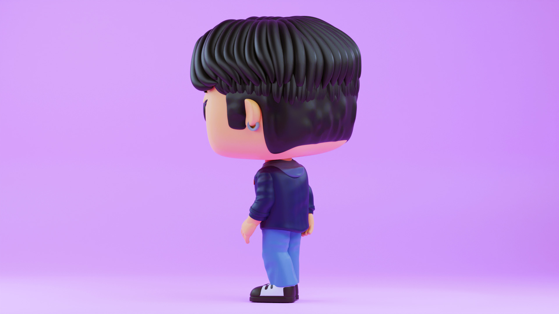 Jinu Funko pop from the movie K pop Demon Hunters 3D print model_10