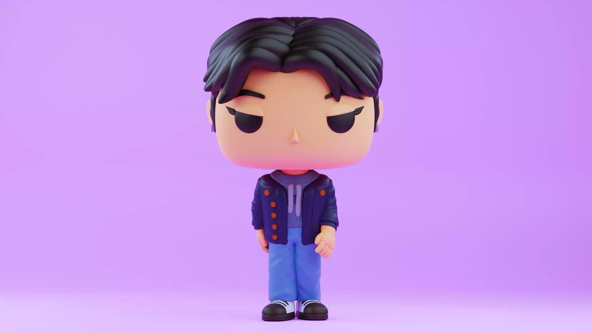 Jinu Funko pop from the movie K pop Demon Hunters 3D print model_0
