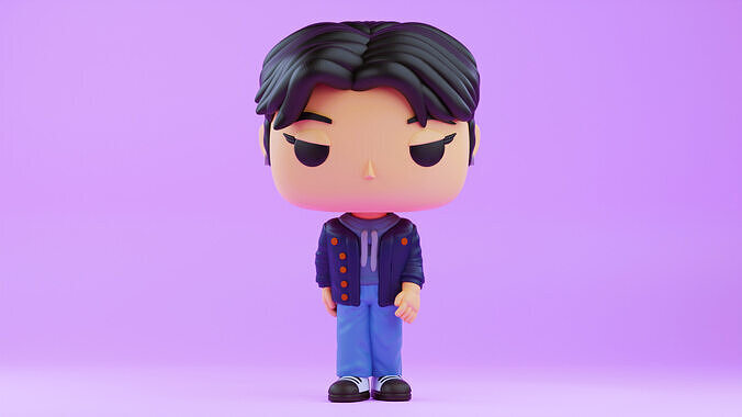 Jinu Funko pop from the movie K pop Demon Hunters 3D print model