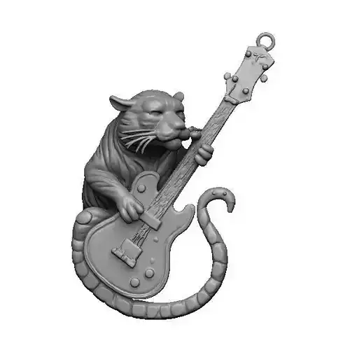 guitar tiger pendant