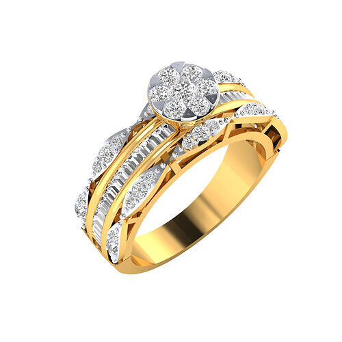  Women Ring Render 3dm STL MTL SLC JCD OBJ FBX Details 3D print model