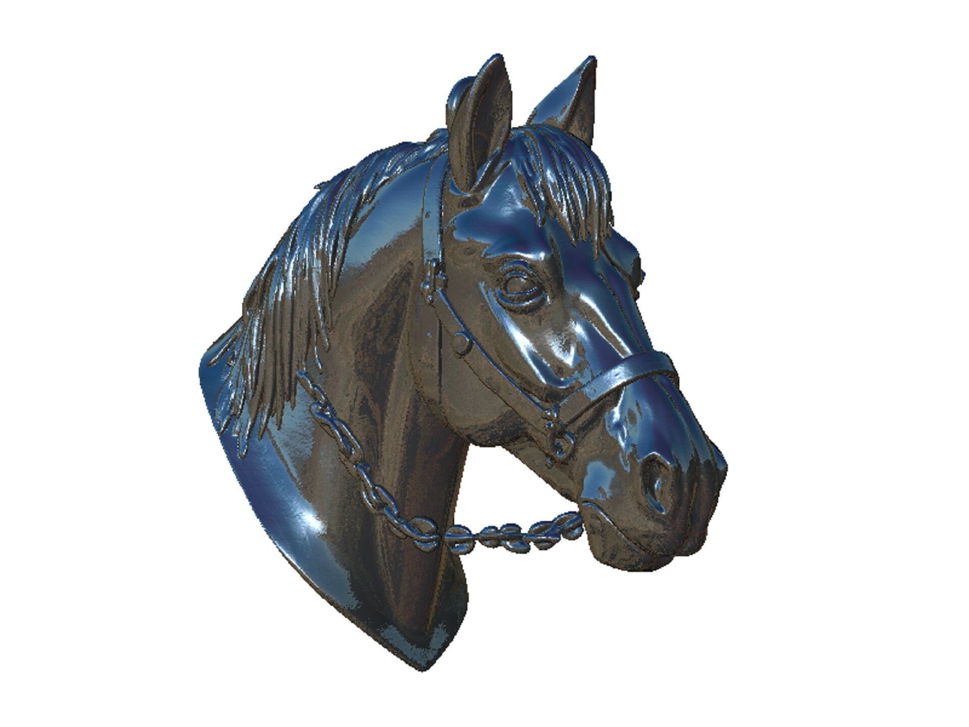 horse head 3D print model_7