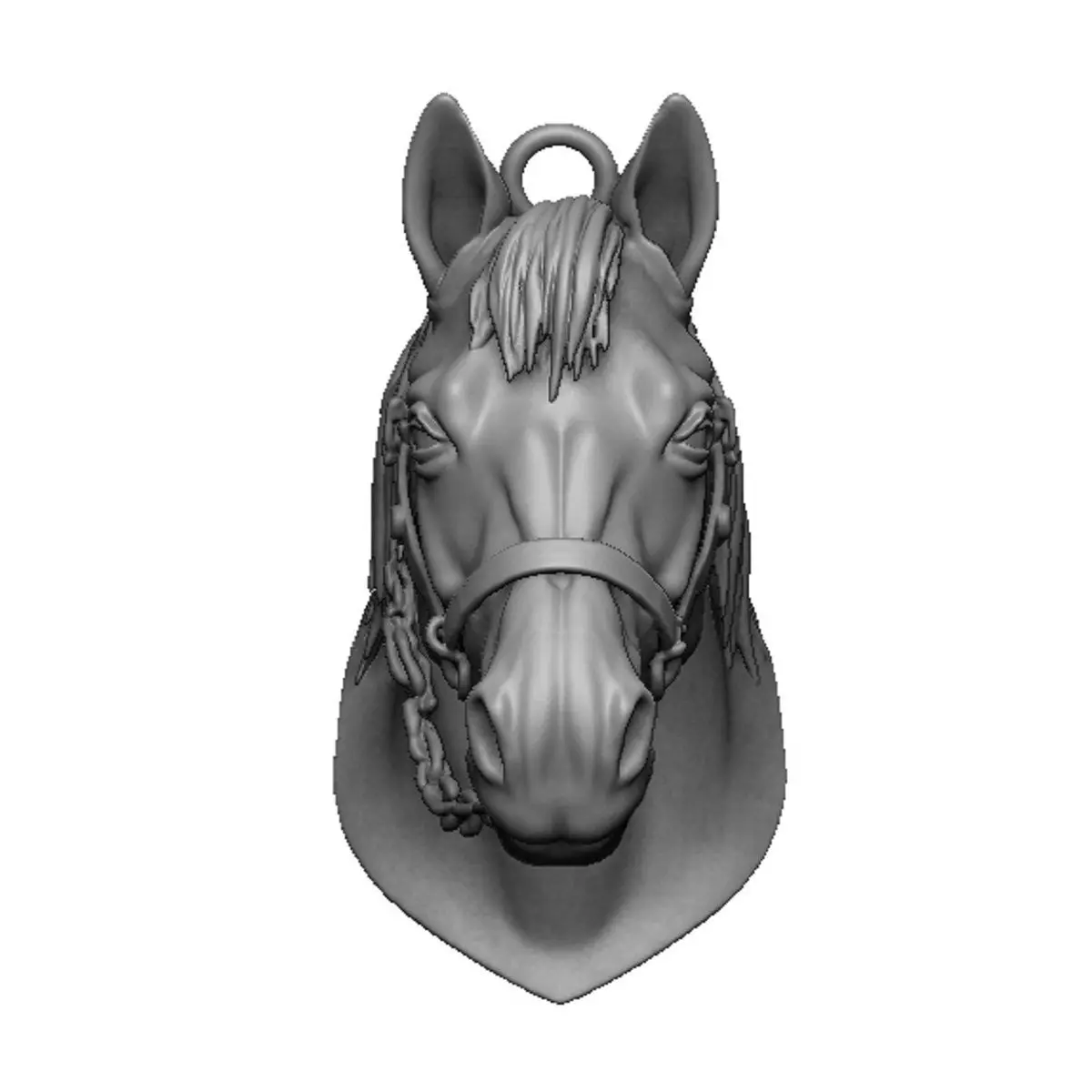 horse head 3D print model_0