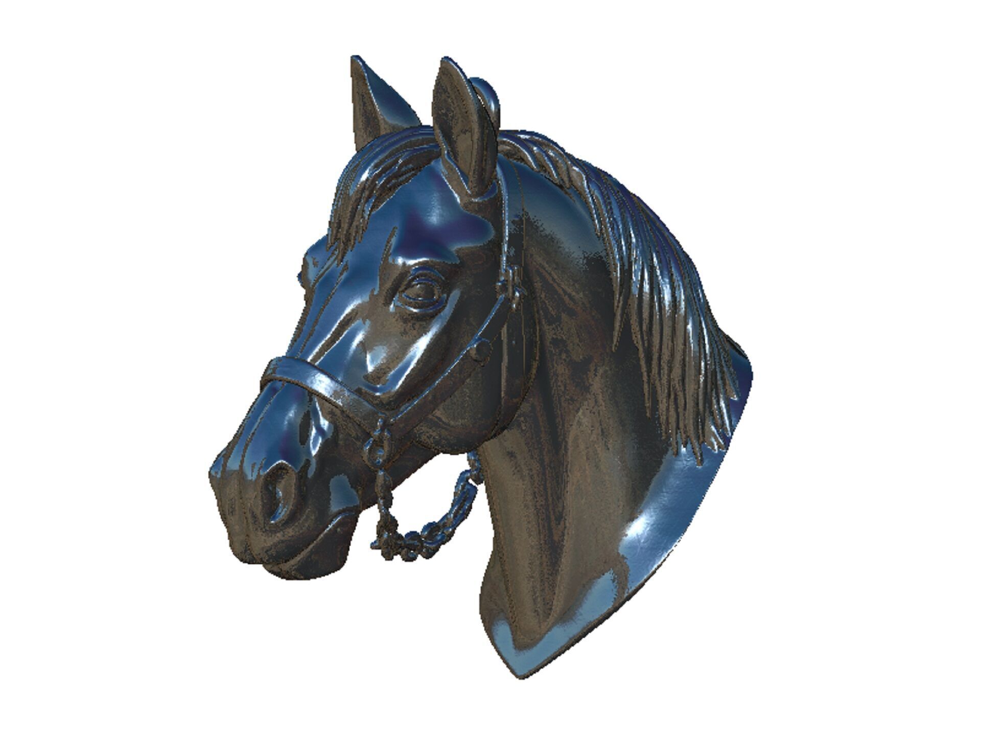 horse head 3D print model_8