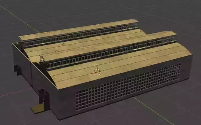 Industrial Hangar Blender 3D