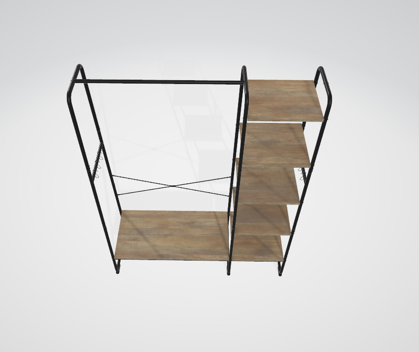 VASAGLE clothes rack Low-poly 3D model_2
