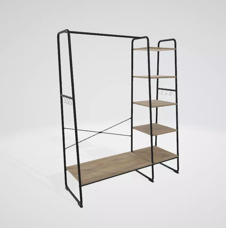 VASAGLE clothes rack Low-poly 3D model_0