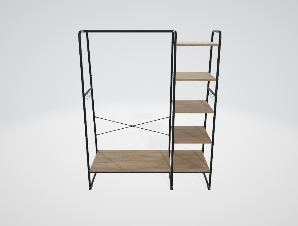 VASAGLE clothes rack Low-poly 3D model_1