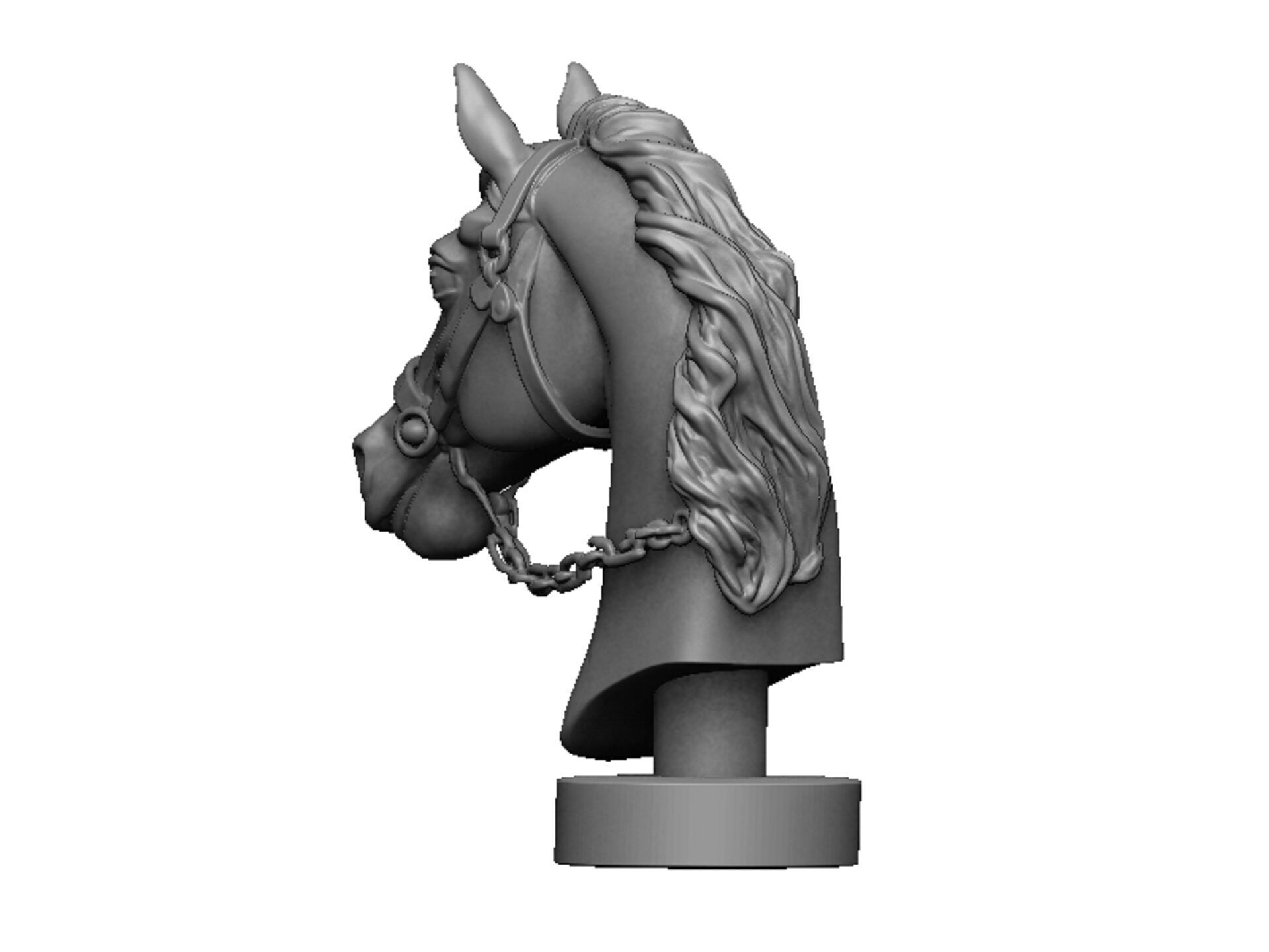horse head 3D print model_4