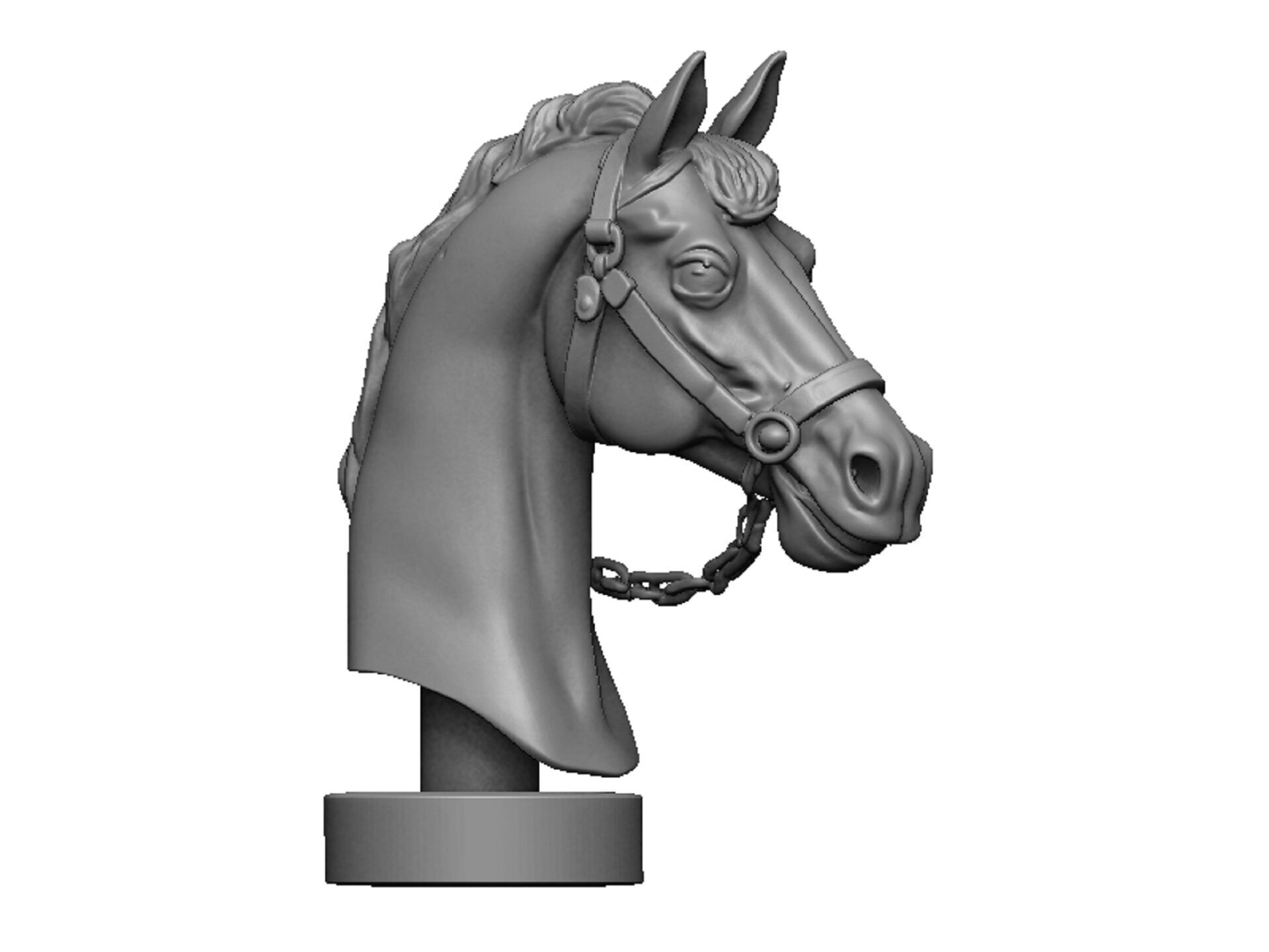 horse head 3D print model_1