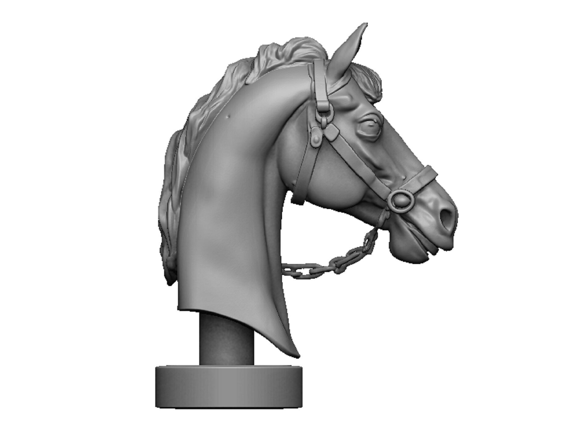 horse head 3D print model_2